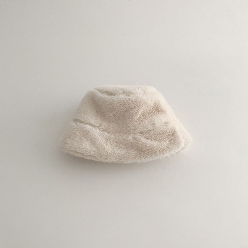 Solid Fur Hat - Beige - 1-3Y - image 3