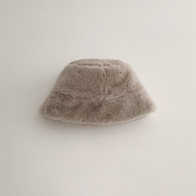 Solid Fur Hat - Light Gray - 1-3Y - image 10