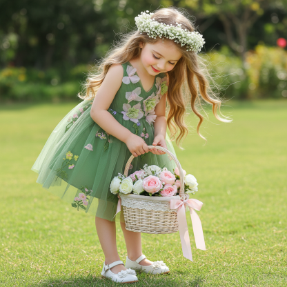 Mesh Rosette Sleeveless Midi Dresses - image 4