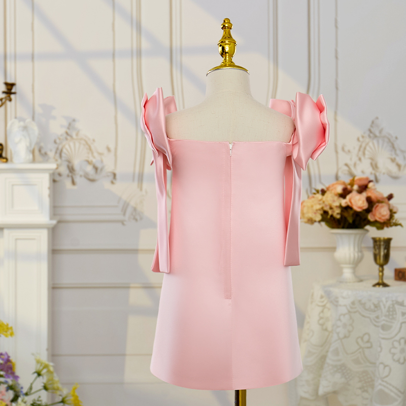 Satin Bow Sleeveless Regular Dresses - image 3