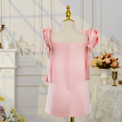 Satin Bow Sleeveless Regular Dresses - image 3