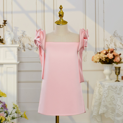 Satin Bow Sleeveless Regular Dresses - image 2