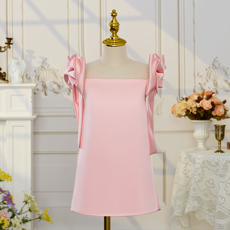 Satin Bow Sleeveless Regular Dresses - image 2