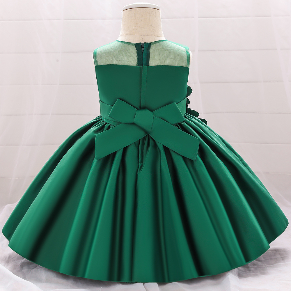 Satin Rosette Sleeveless Midi Dresses - image 9