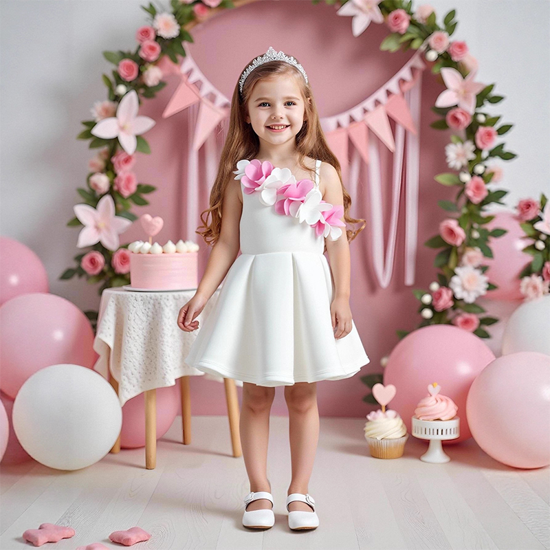 Scuba Knit Rosette Sleeveless Regular Dresses - image 10