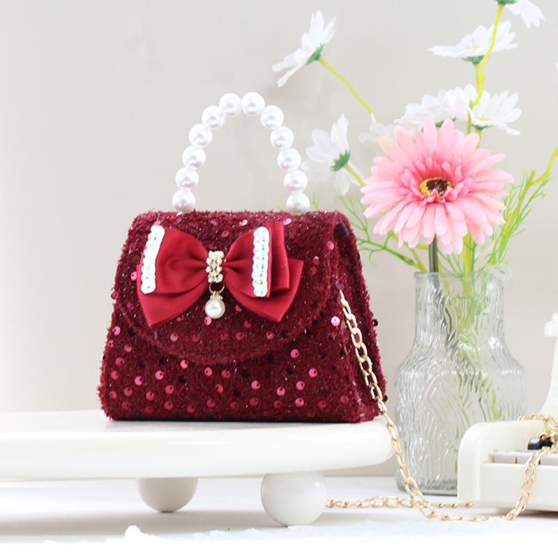 Houndstooth With Pearls Bags - Red - 4-12Y - image 11