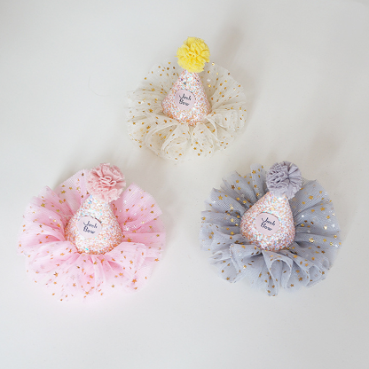 Polka Dots Fuzzy Ball Hairband - image 1