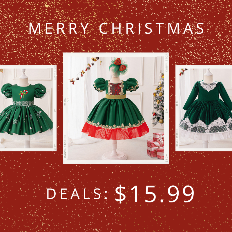 Green Christmas Dress Only $15.99  (110cm size) – One Left | 48H Shipping - image 1