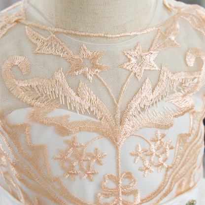 Mesh Applique Sleeveless Maxi Dresses - image 9