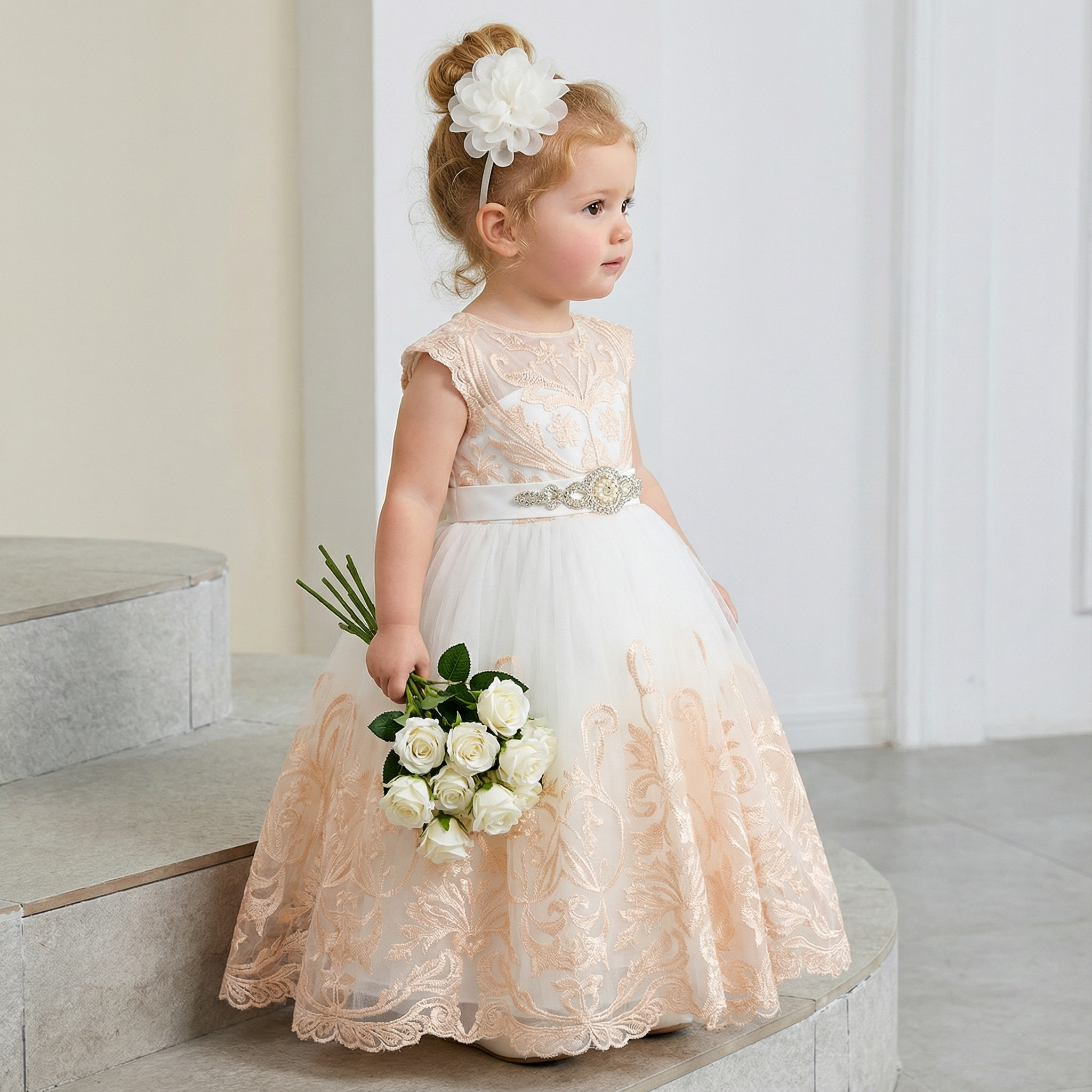 Mesh Applique Sleeveless Maxi Dresses - image 6