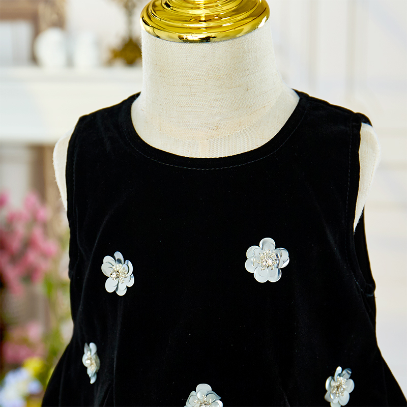 [Archive Sale] Velvet Split Joint Sleeveless Midi Dresses - image 6