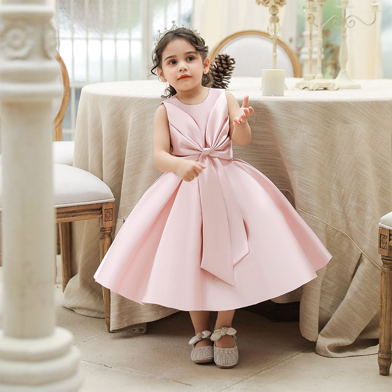 Satin Bow Sleeveless Regular Dresses - image 10