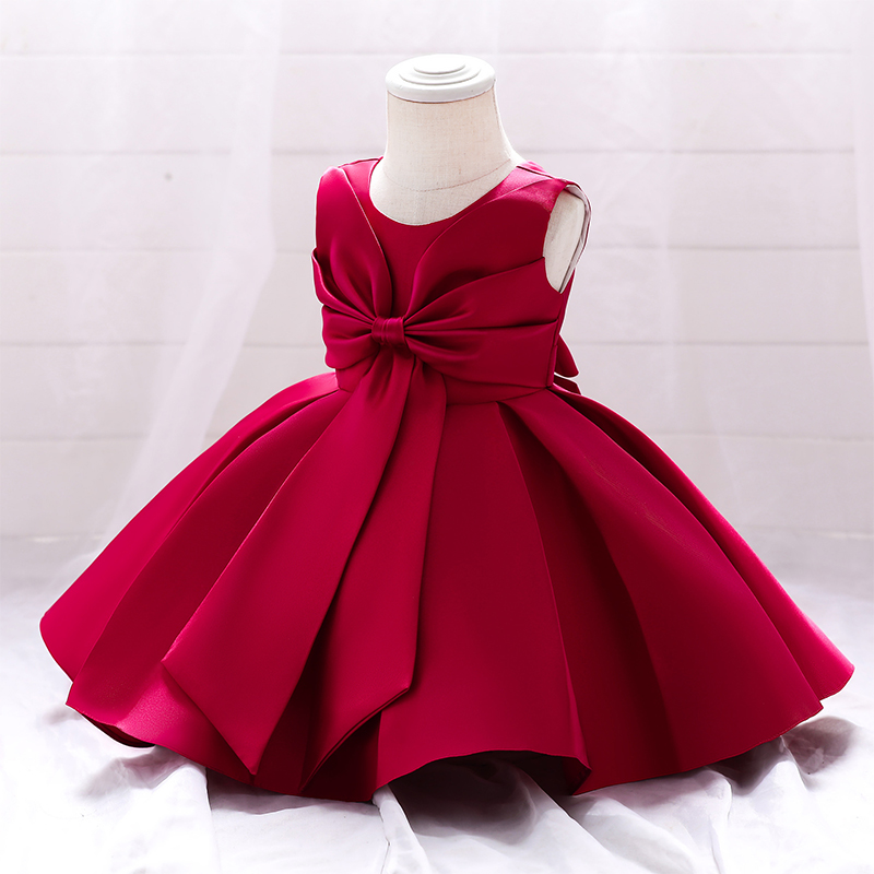 Satin Bow Sleeveless Regular Dresses - image 18