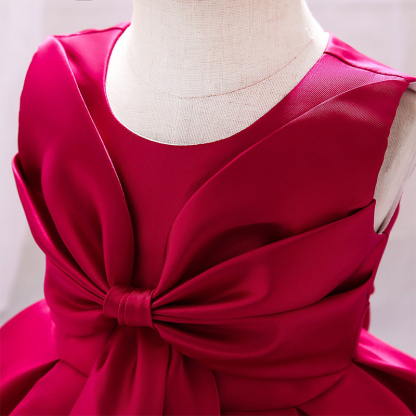 Satin Bow Sleeveless Regular Dresses - image 20