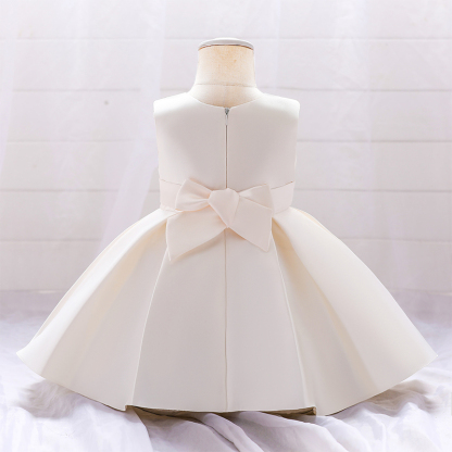 Satin Bow Sleeveless Regular Dresses - image 25