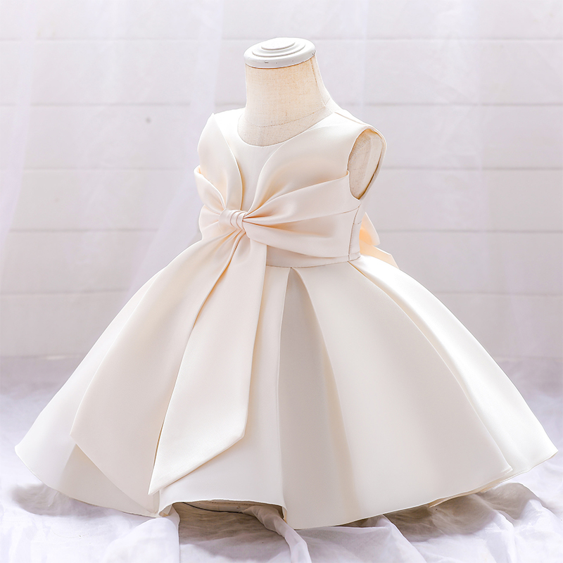 Satin Bow Sleeveless Regular Dresses - image 26