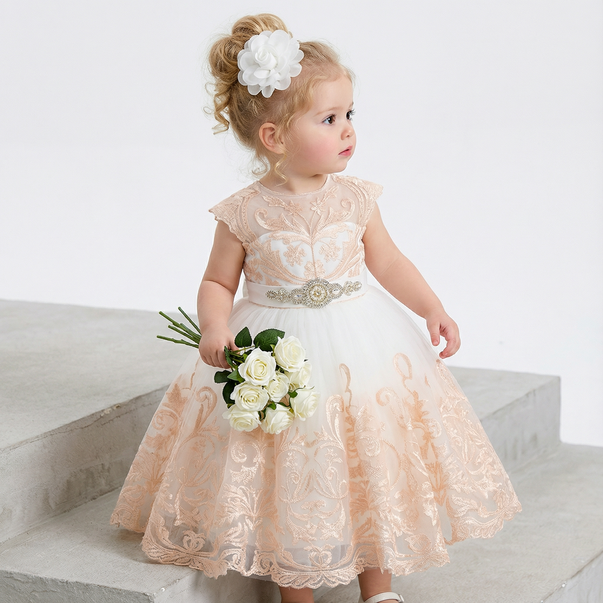 Mesh Applique Sleeveless Maxi Dresses - image 4