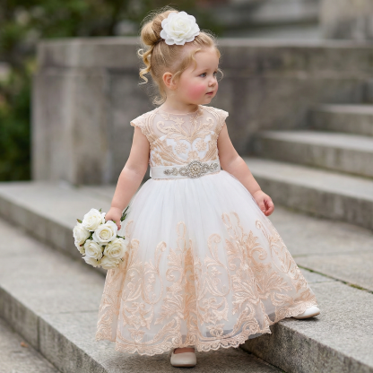 Mesh Applique Sleeveless Maxi Dresses - image 5