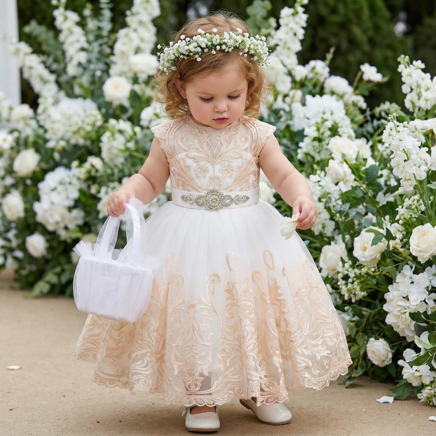 Mesh Applique Sleeveless Maxi Dresses - image 3