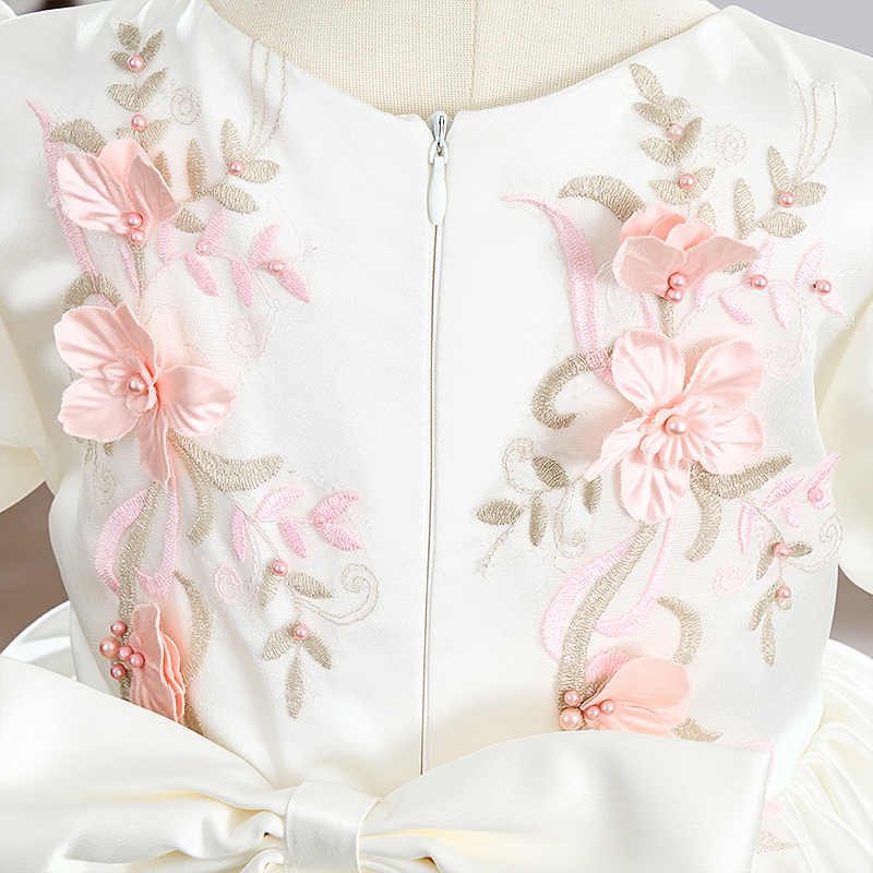 Satin Rosette Short Sleeve Regular Dresses - image 10