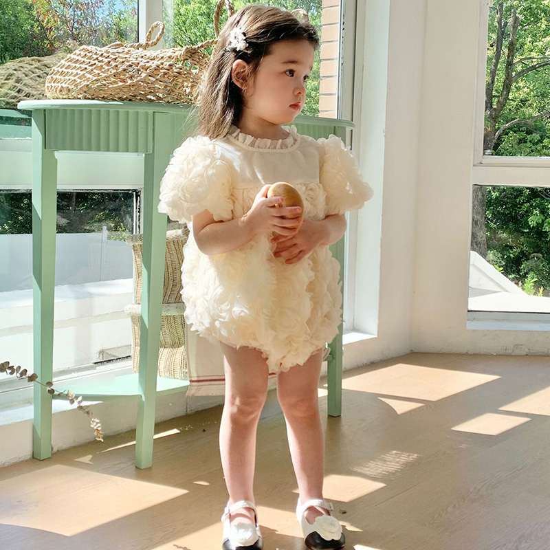 Cotton Rosette Short Sleeve Regular Bodysuit - image 9