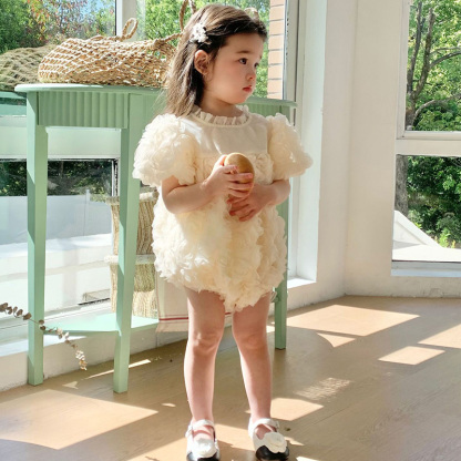 Cotton Rosette Short Sleeve Regular Bodysuit - image 9