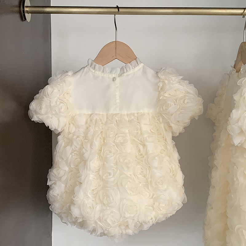 Cotton Rosette Short Sleeve Regular Bodysuit - image 2