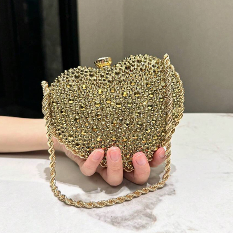 Solid With Rhinestones Bags - Golden - 4-16Y - image 3