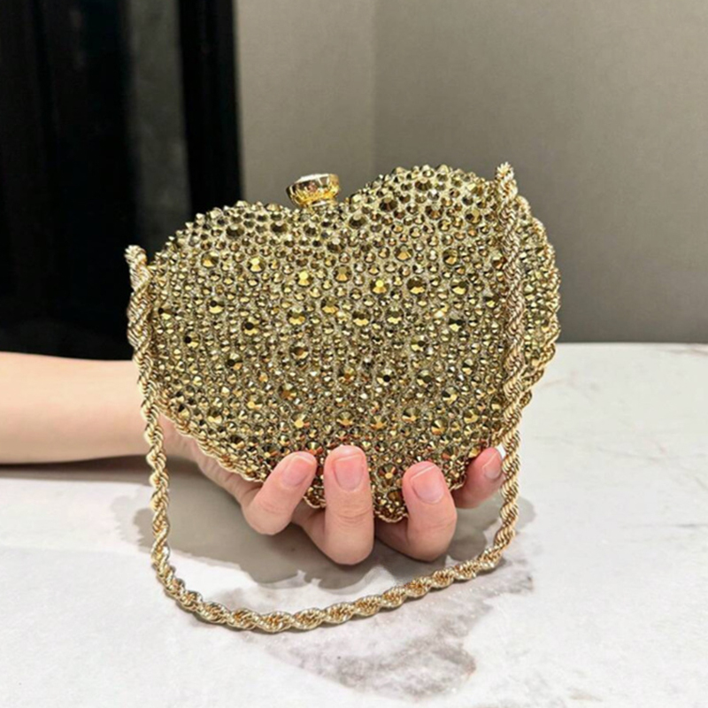 Solid With Rhinestones Bags - Golden - 4-16Y - image 3