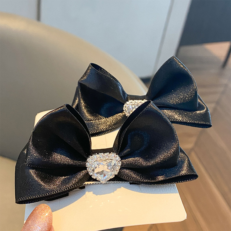 Solid With Rhinestones Barrette - Black - 4-12Y - image 5