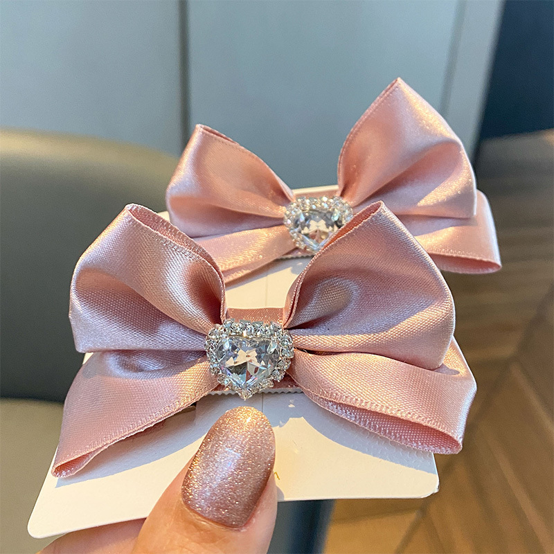 Solid With Rhinestones Barrette - Pink - 4-12Y - image 1