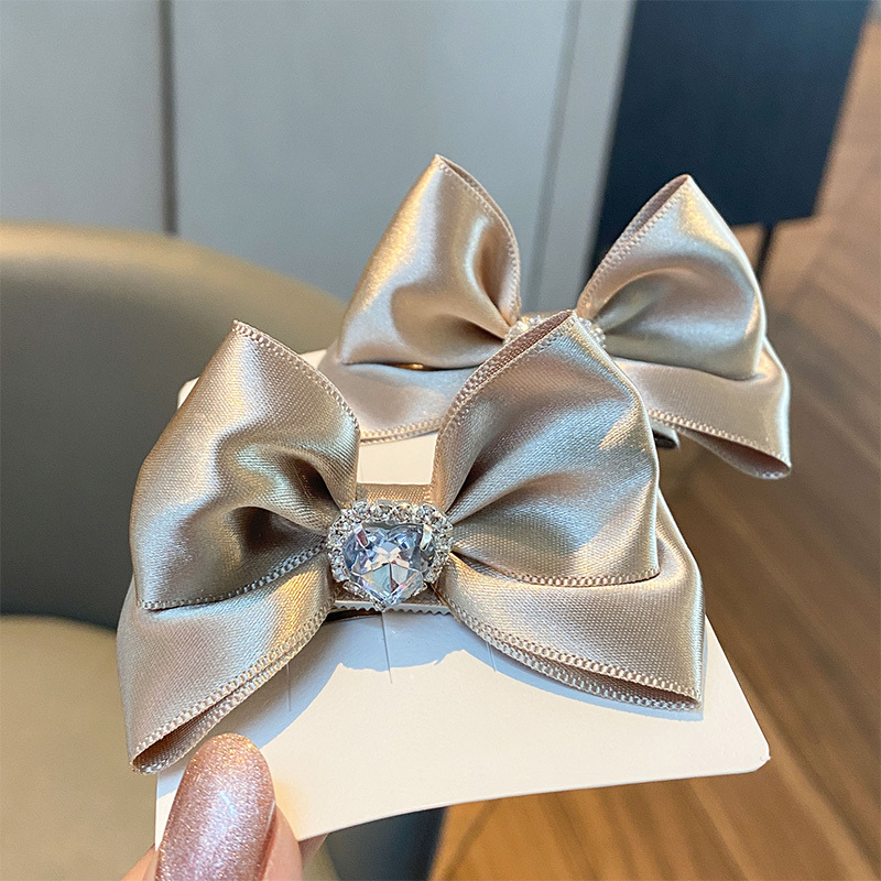 Solid With Rhinestones Barrette - Coffee - 4-12Y - image 3