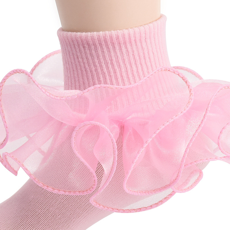 Solid Stitching Lace Socks - image 6