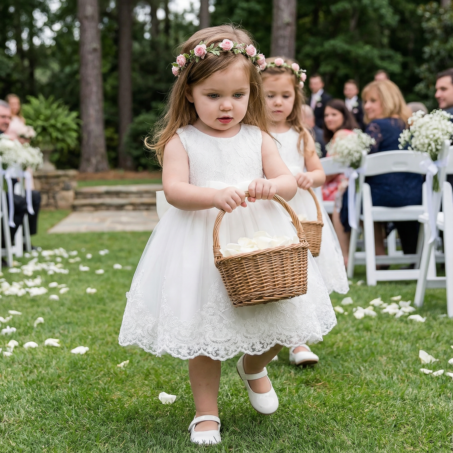 Satin Applique Sleeveless Midi Dresses - image 3