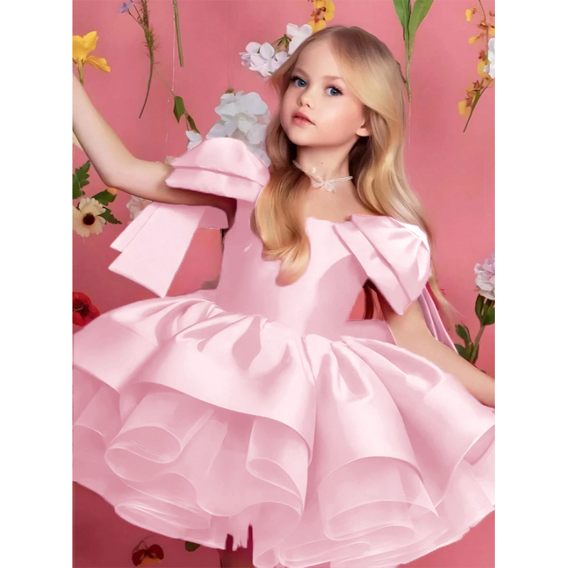 Satin Bow Sleeveless Regular Dresses - image 3