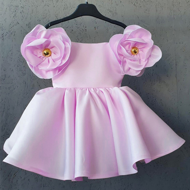 Satin Rosette Sleeveless Regular Dresses - image 3