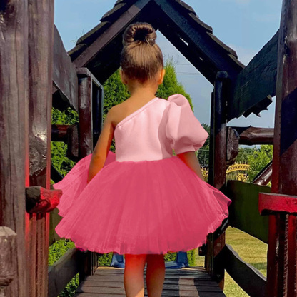 Mesh Bow Short Sleeve Regular Dresses - image 3