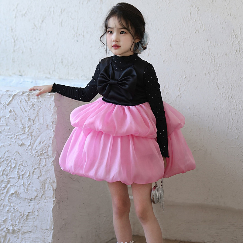 [Archive Sale] Chemical Fiber Blend Split Joint Long Sleeve Midi Dresses - image 3