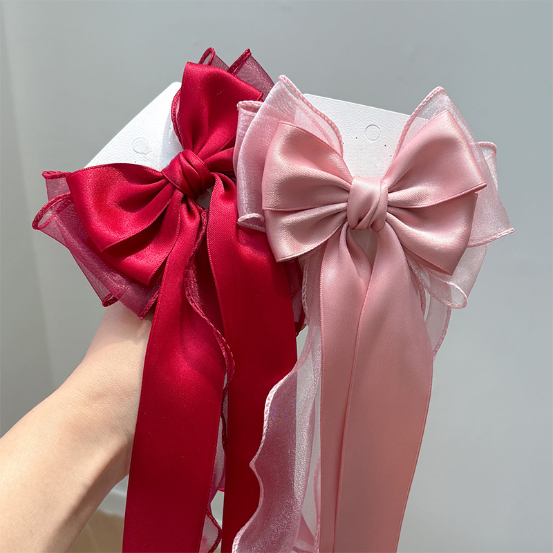 Solid With Bow Barrette - image 1