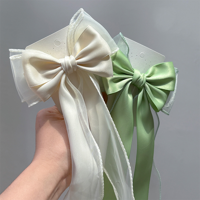 Solid With Bow Barrette - image 2