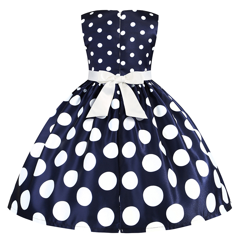 Satin Printing Bow Sleeveless Regular Dresses - image 15