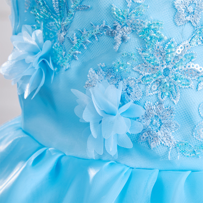 Organza Rosette Bow Sleeveless Regular Dresses - image 10