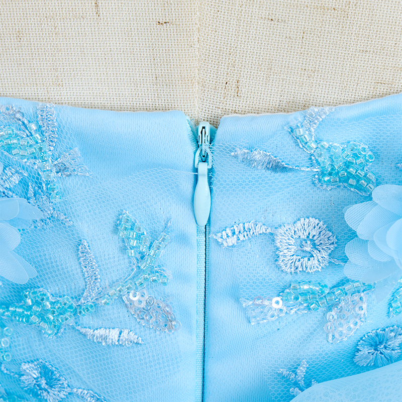 Organza Rosette Bow Sleeveless Regular Dresses - image 11