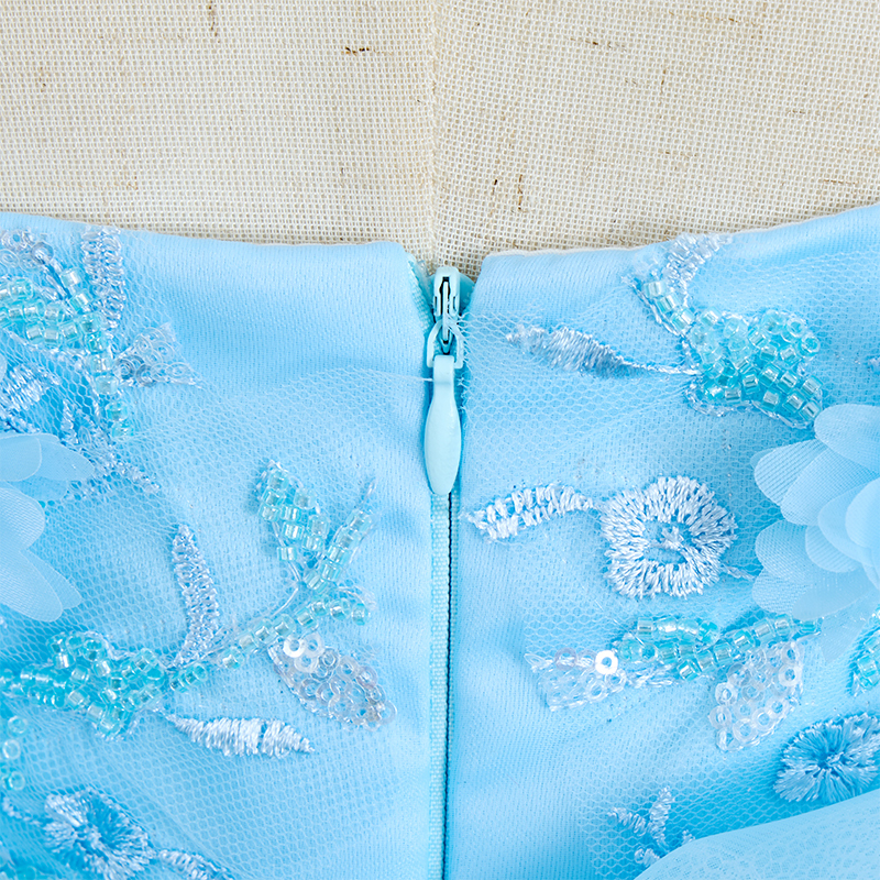 Organza Rosette Bow Sleeveless Regular Dresses - image 11