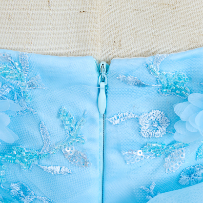 Organza Rosette Bow Sleeveless Regular Dresses - image 11