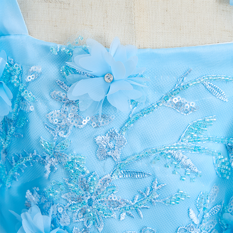 Organza Rosette Bow Sleeveless Regular Dresses - image 9