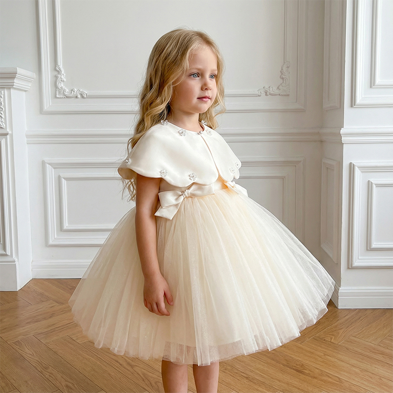 Satin Folds Bow Imitation Pearls Sleeveless Regular Dresses - image 8