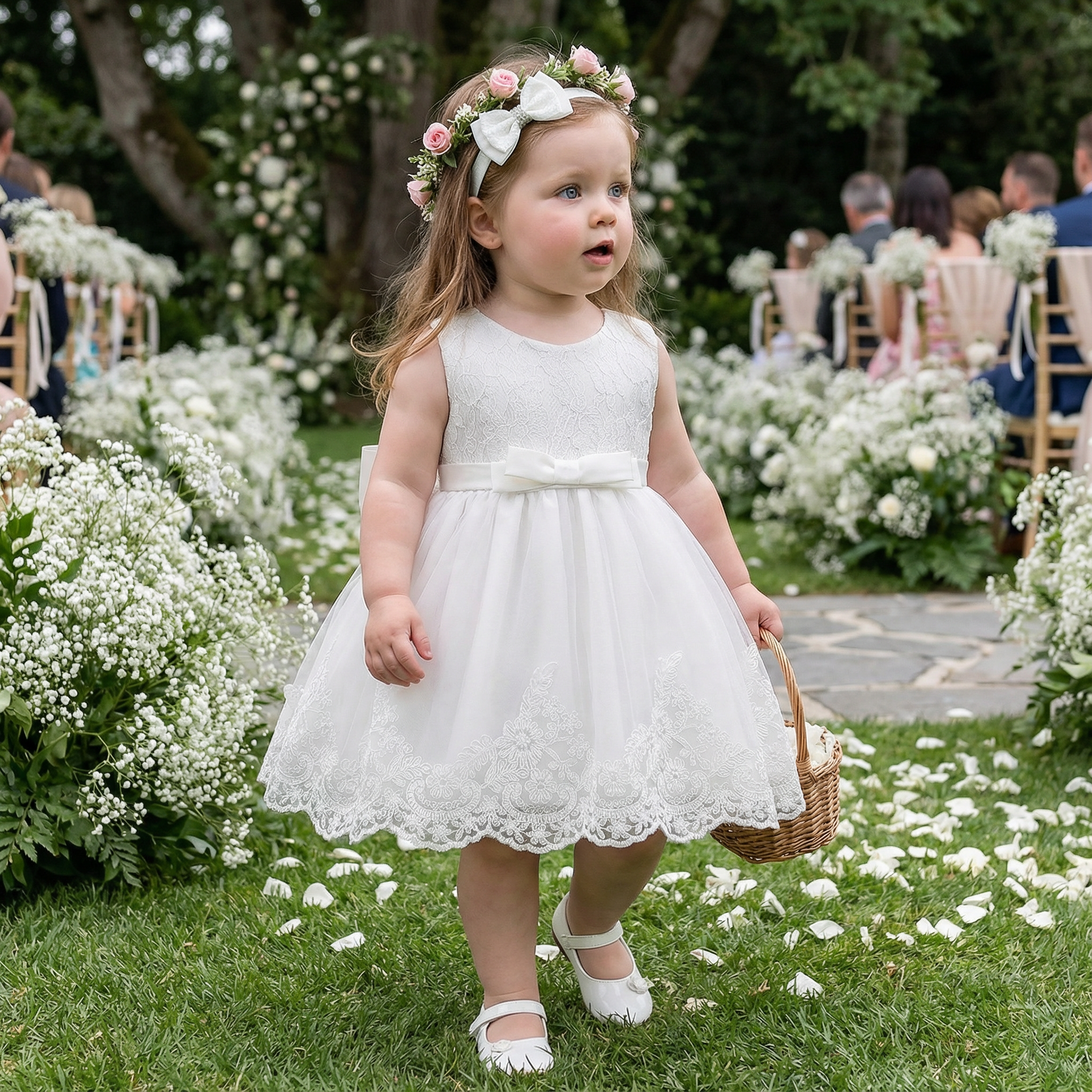 Satin Applique Sleeveless Midi Dresses - image 1