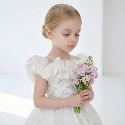 Mesh Fluffy Sleeveless Maxi Dresses - image 5