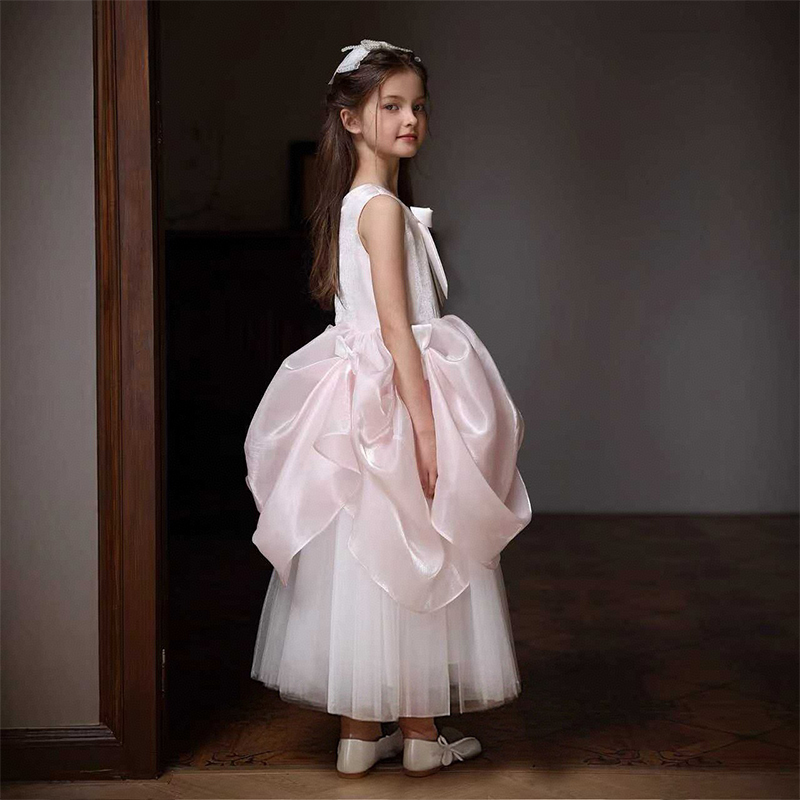 Mesh Bow Folds Sleeveless Maxi Dresses - image 2